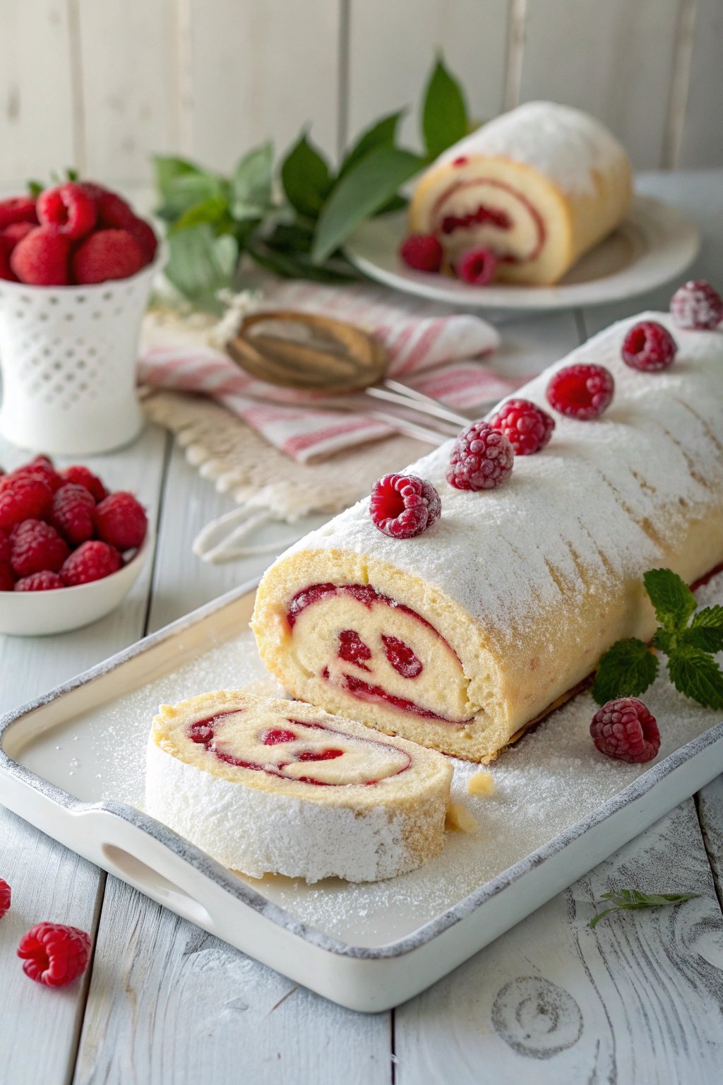 Irresistible Raspberry White Chocolate Cake Roll Recipe