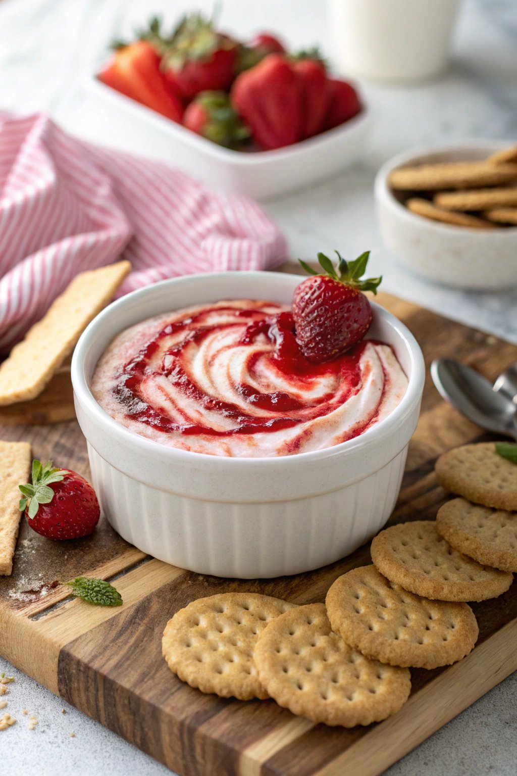 Easy Strawberry Cheesecake Dip Recipe for Parties