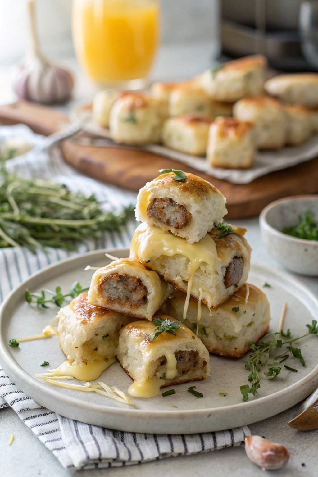 Cheesy Garlic Butter Sausage Bites Recipe: Delicious Appetizers