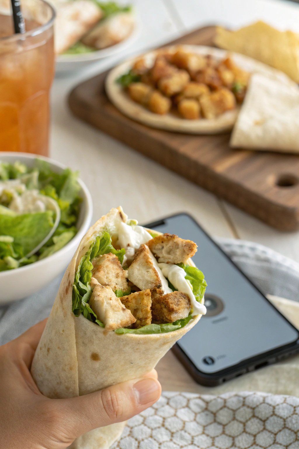Tangy Miso Chicken Caesar Wrap Recipe