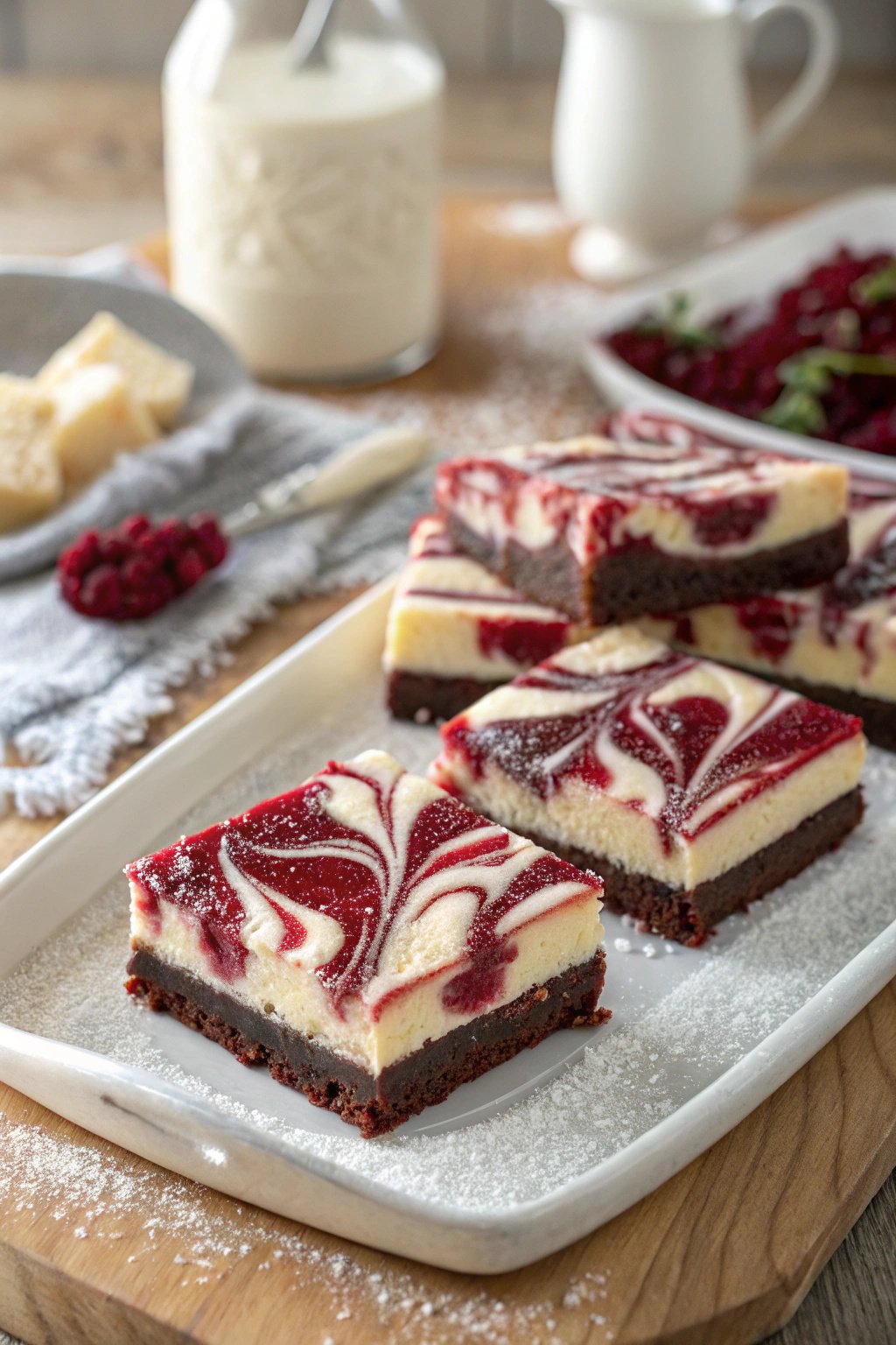 Red Velvet Marble Cheesecake Bars Recipe