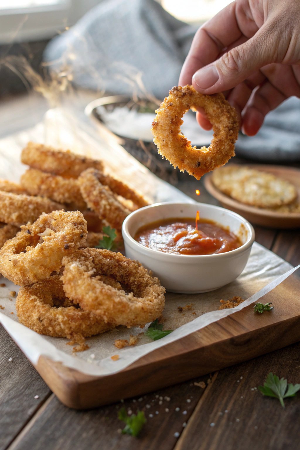 Crunchy Air Fryer Onion Rings Recipe