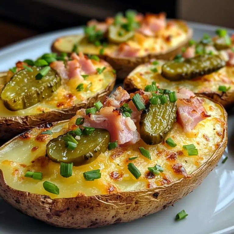 Ham & Pickle Twice Baked Potatoes Recipe