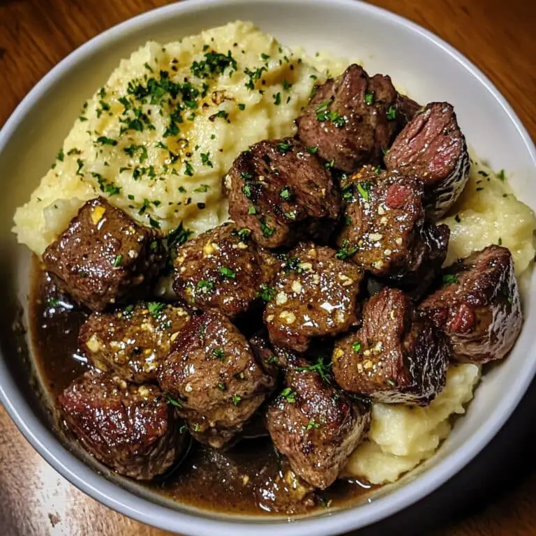 Garlic Butter Steak Bites and Mash Recipe