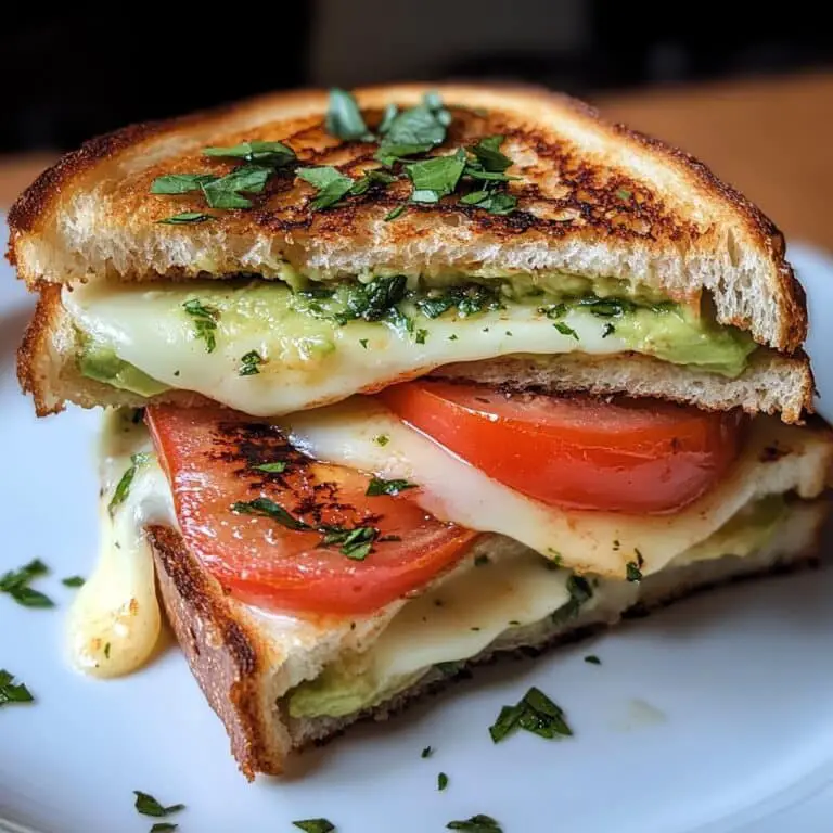 Avocado Mozzarella Tomato Grilled Cheese Recipe