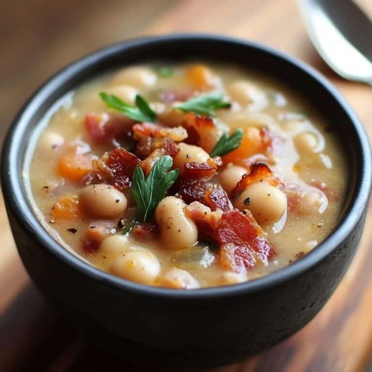 White Bean Soup with Bacon Recipe for Cozy Dinners