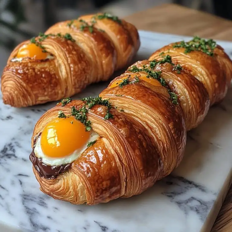 Chocolate Egg-Stuffed Croissants Recipe Delight