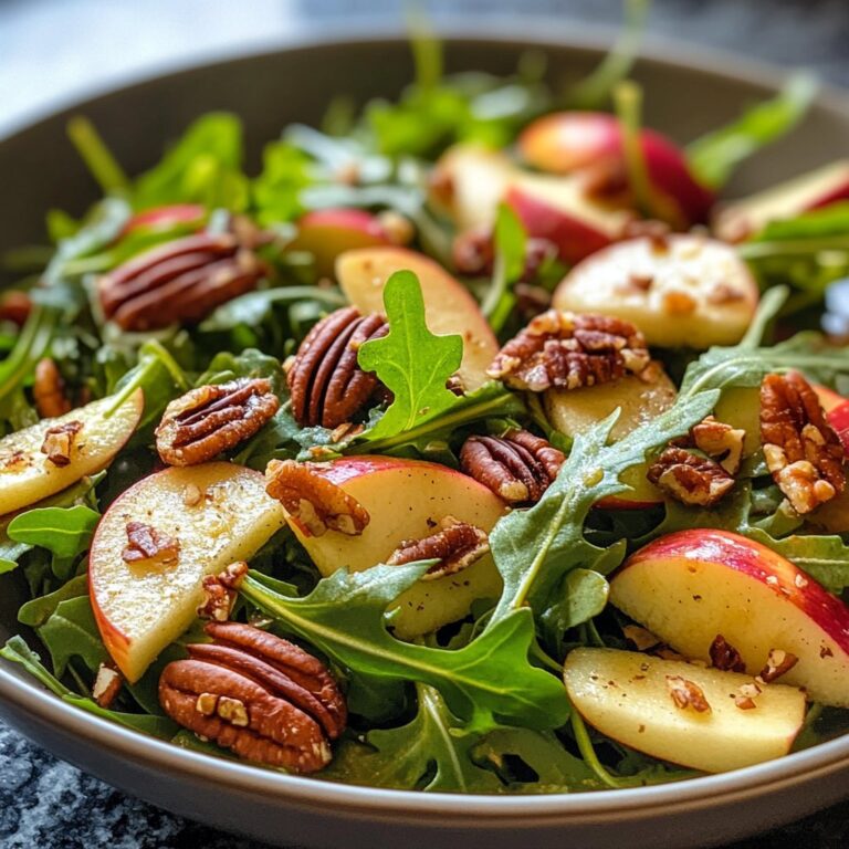 Arugula Apple Salad with Maple Pecans Recipe