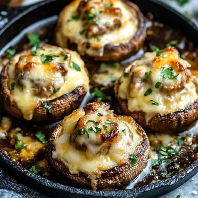 Turkey and Cheese Stuffed Mushrooms Recipe