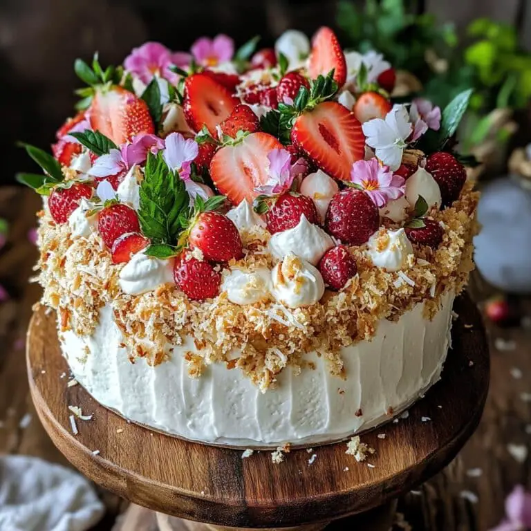 Strawberry Coconut Easter Cake