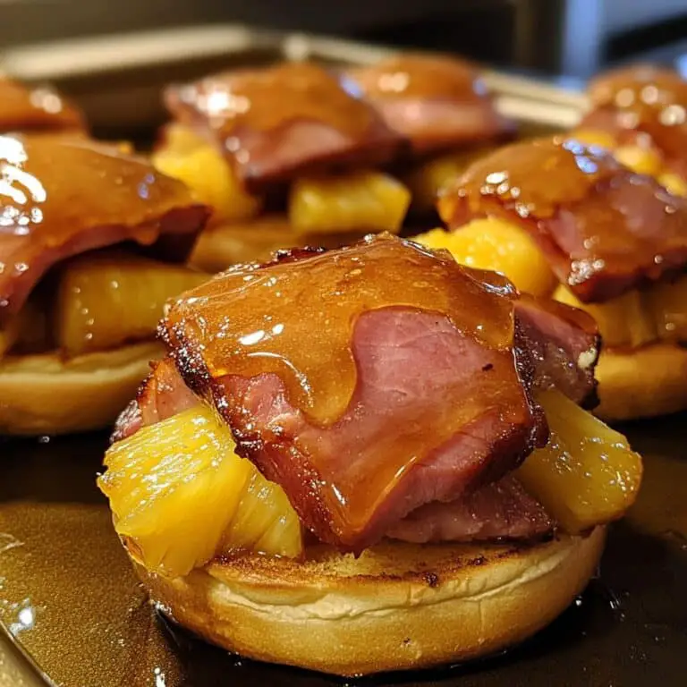 Pineapple Glazed Ham Sliders