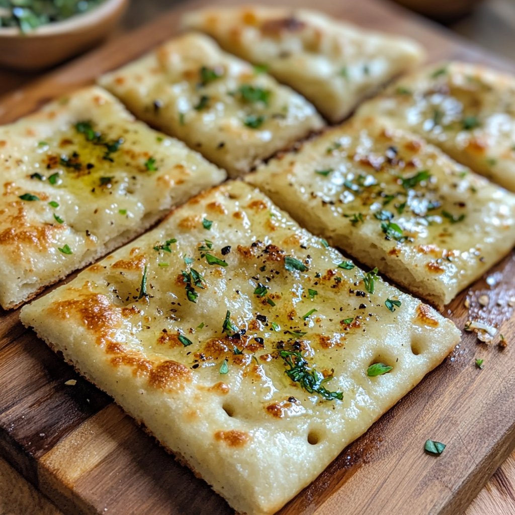 Air Fryer Garlic Flatbread - Quick & Delicious