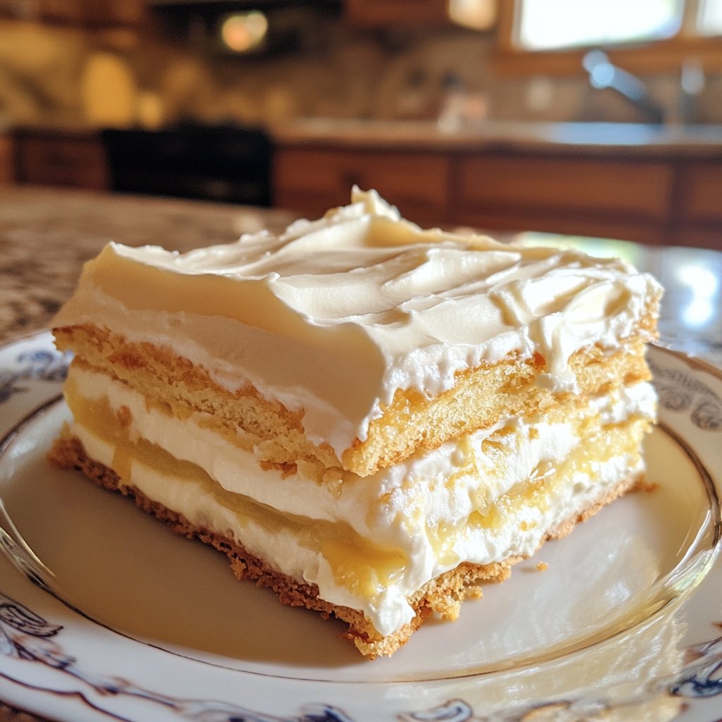 No-Bake Lemon Eclair Cake Recipe - Simple & Delicious