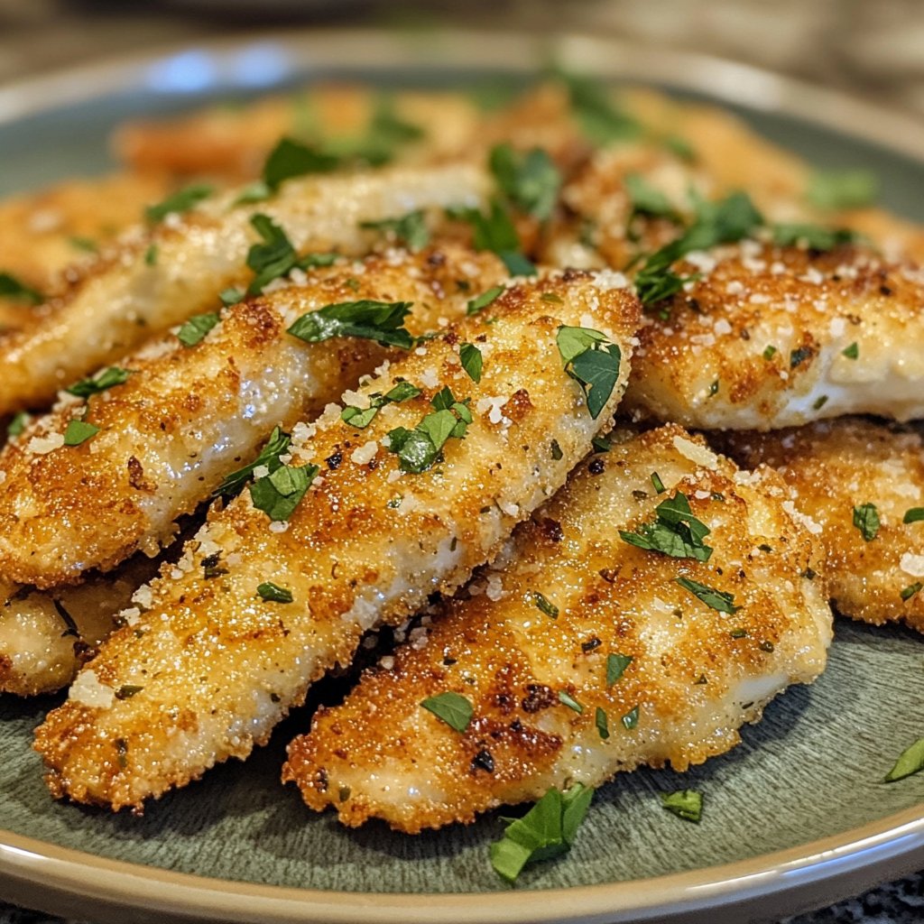 Garlic Parmesan Chicken Tenders Recipe - Delicious & Easy