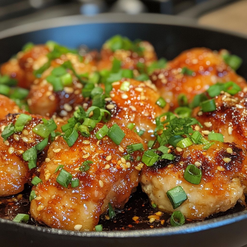 Skillet Bang Bang Chicken Thighs Recipe