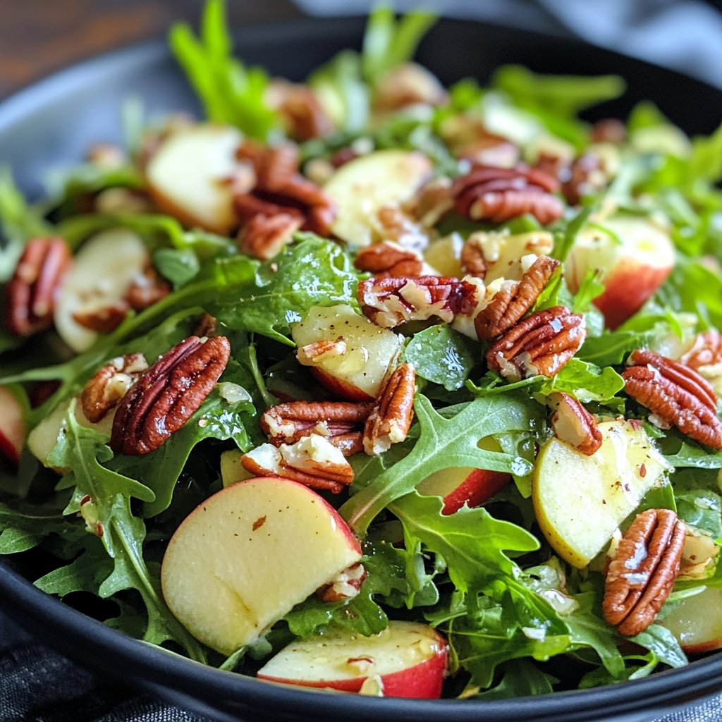 Arugula Apple Salad With Maple Pecans Recipe