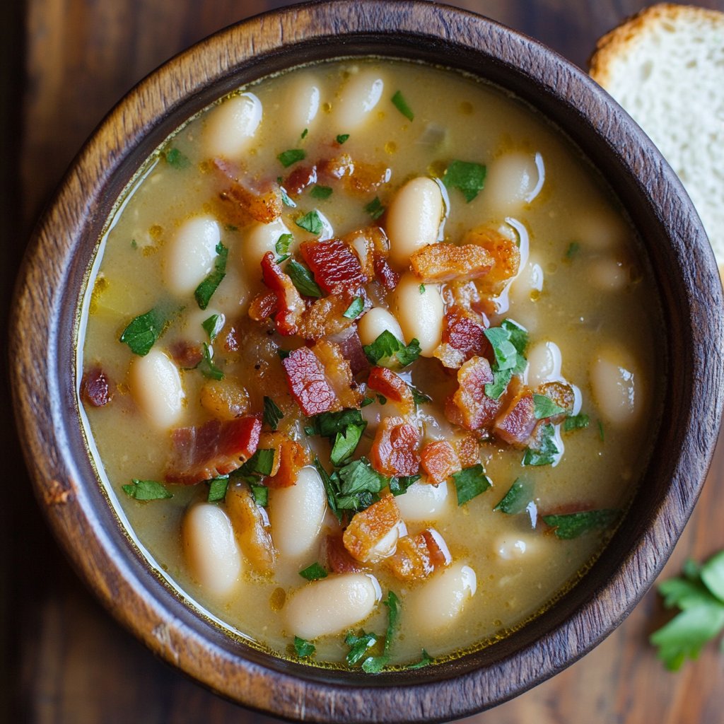 White Bean Soup with Bacon Recipe