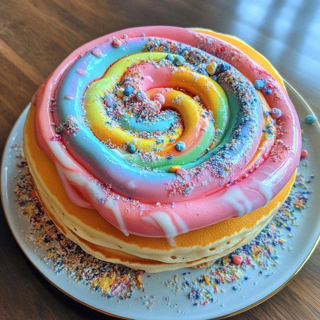 Pastel Swirl Pancakes