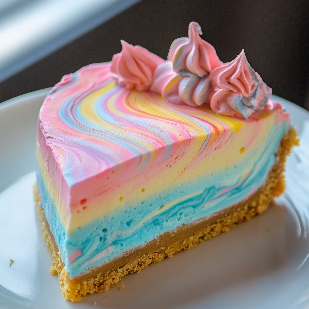 Pastel Swirl Cheesecake