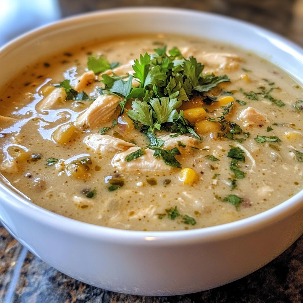 Creamy Crockpot White Chicken Chili