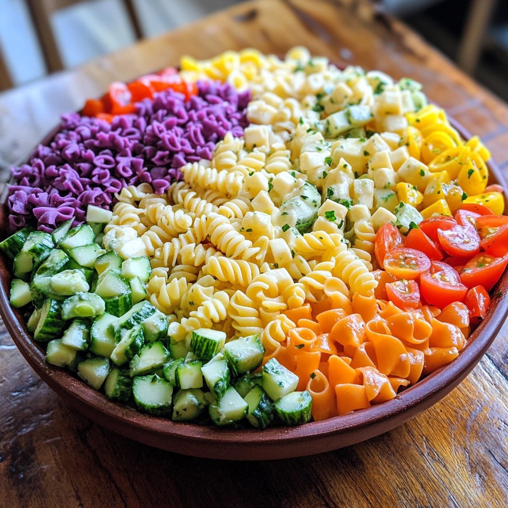 Rainbow Easter Pasta Salad