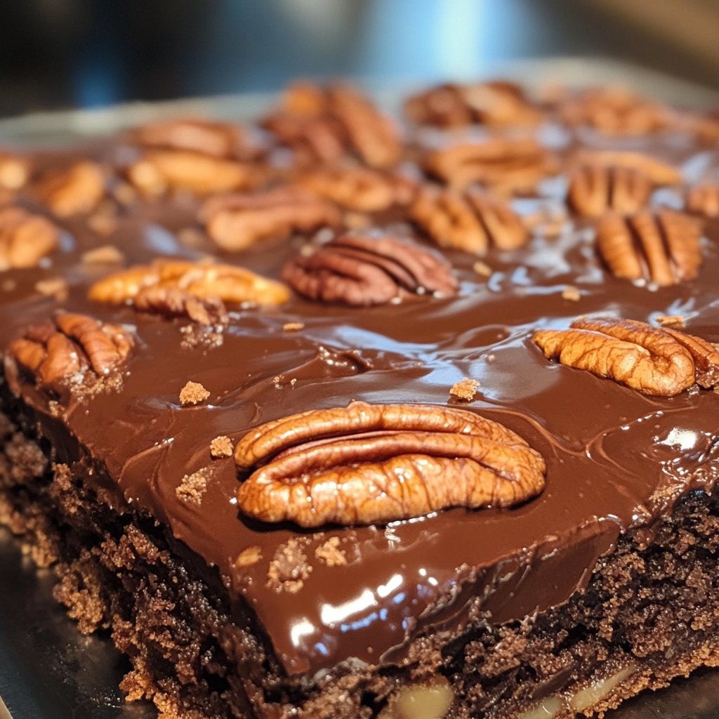 Chocolate Pecan Ooey Gooey Butter Cake Recipe