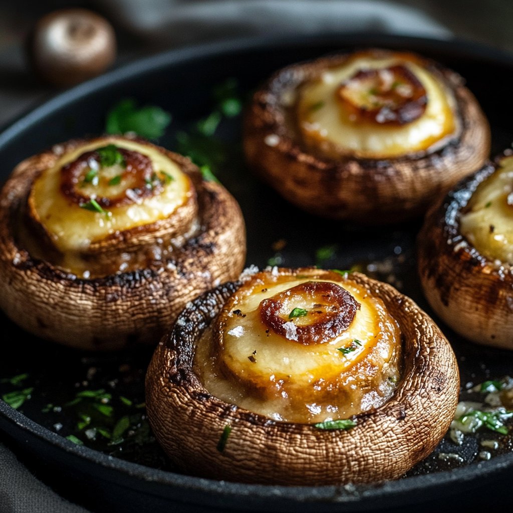 Garlic-Filled Mushrooms