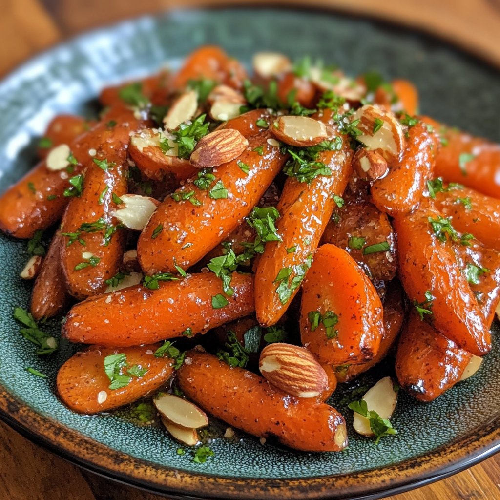 Honey-Glazed Carrots with Almonds
