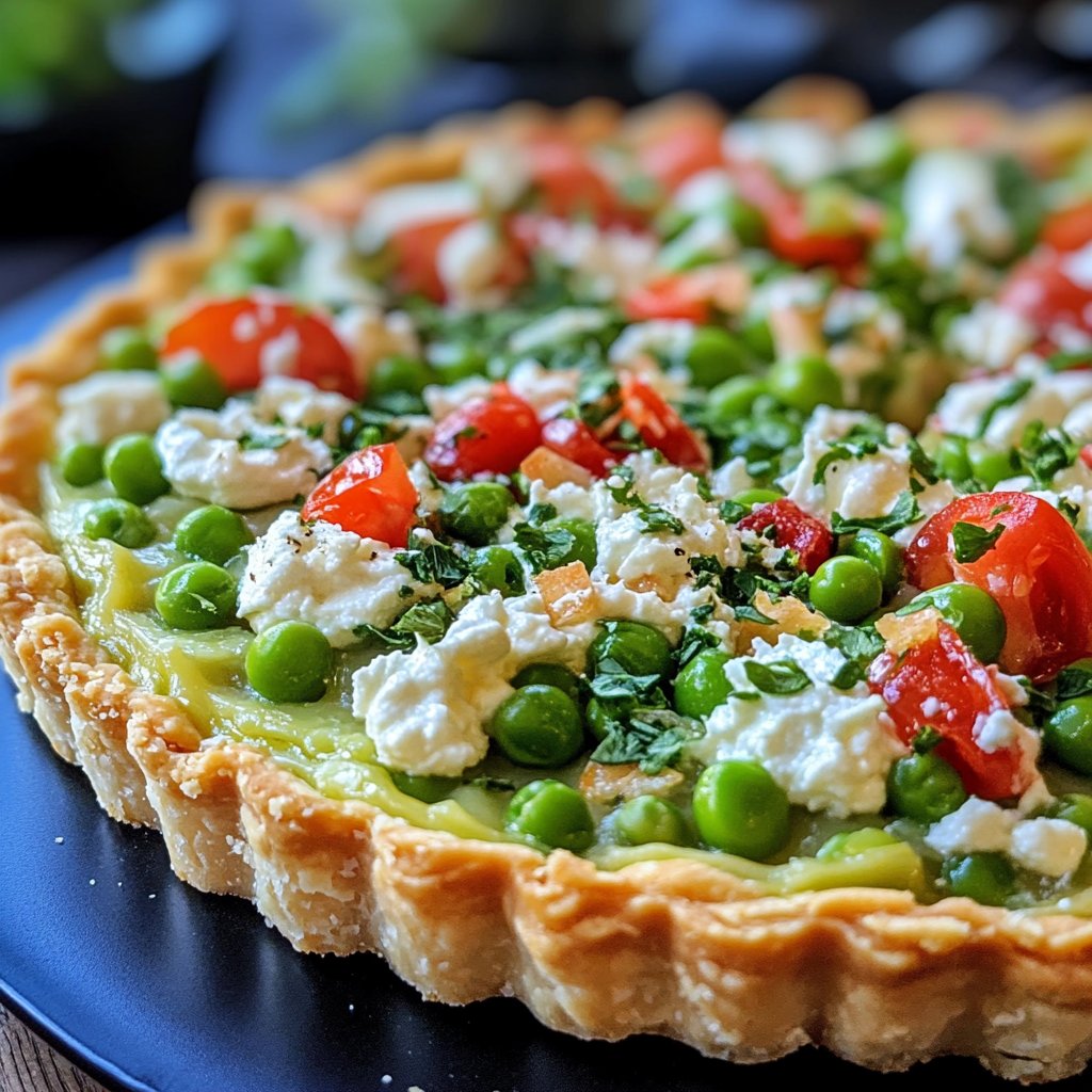 Spring Pea and Ricotta Tart