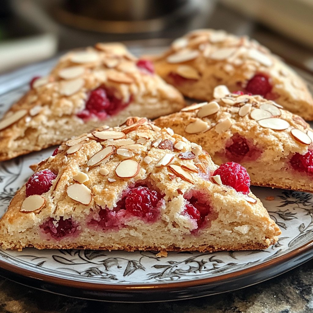 Raspberry Almond Scones