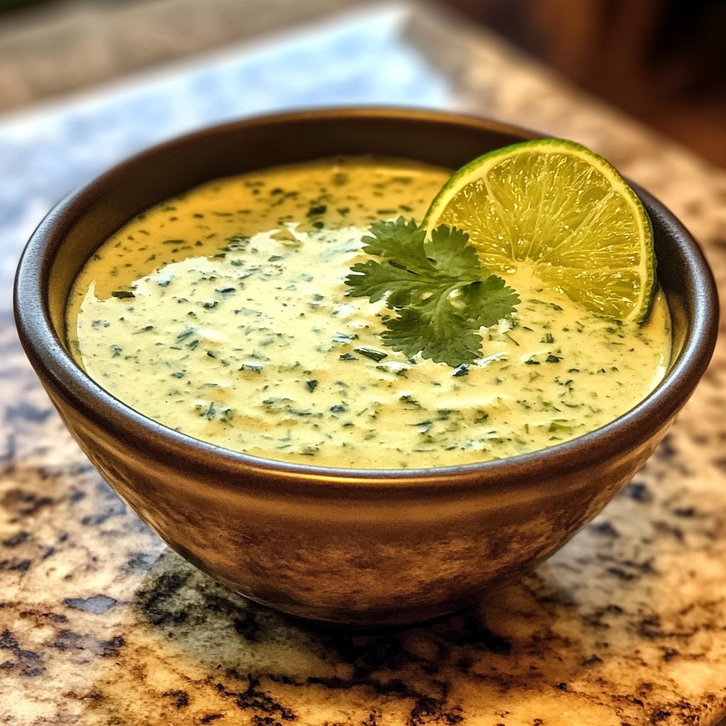 Creamy Garlic Lime Cilantro Sauce Recipe