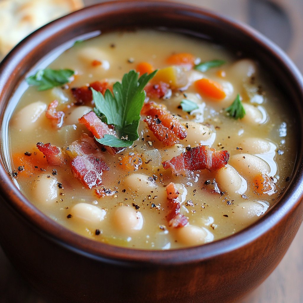 White Bean Soup with Bacon Recipe