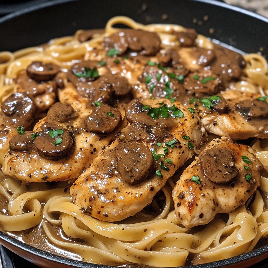 Chicken Marsala Fettuccine