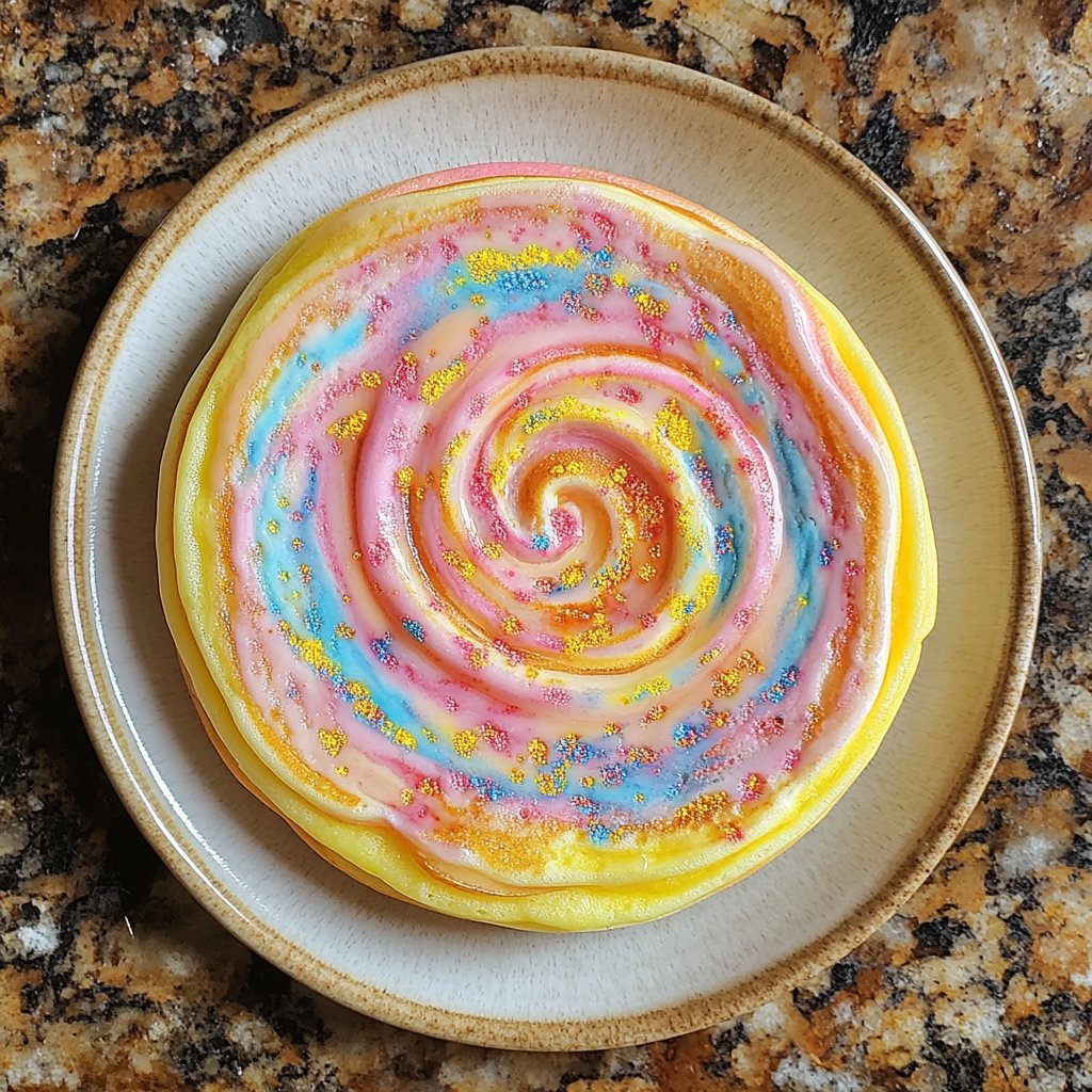 Pastel Swirl Pancakes