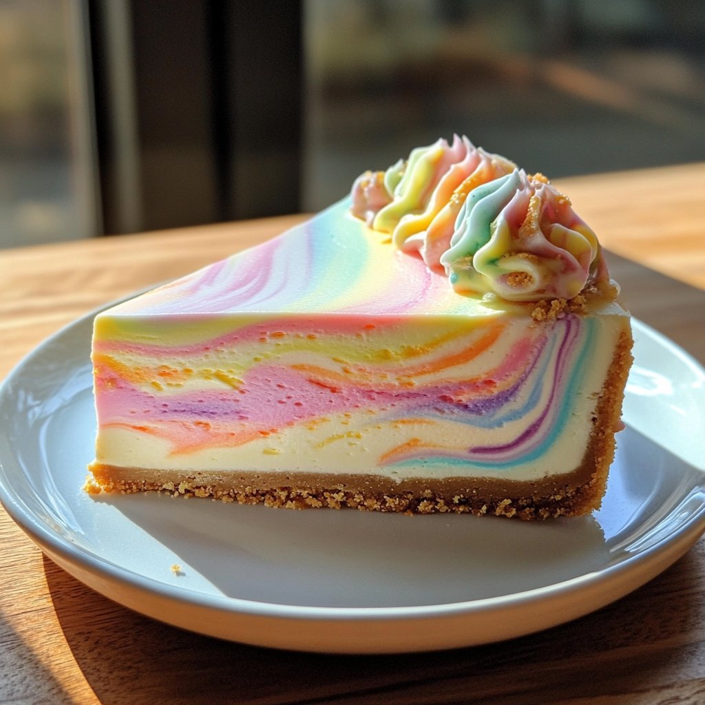 Pastel Swirl Cheesecake