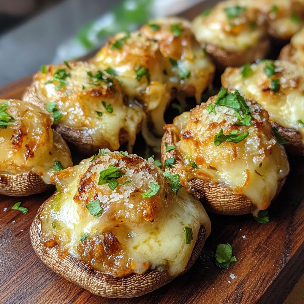 Garlic-Filled Mushrooms