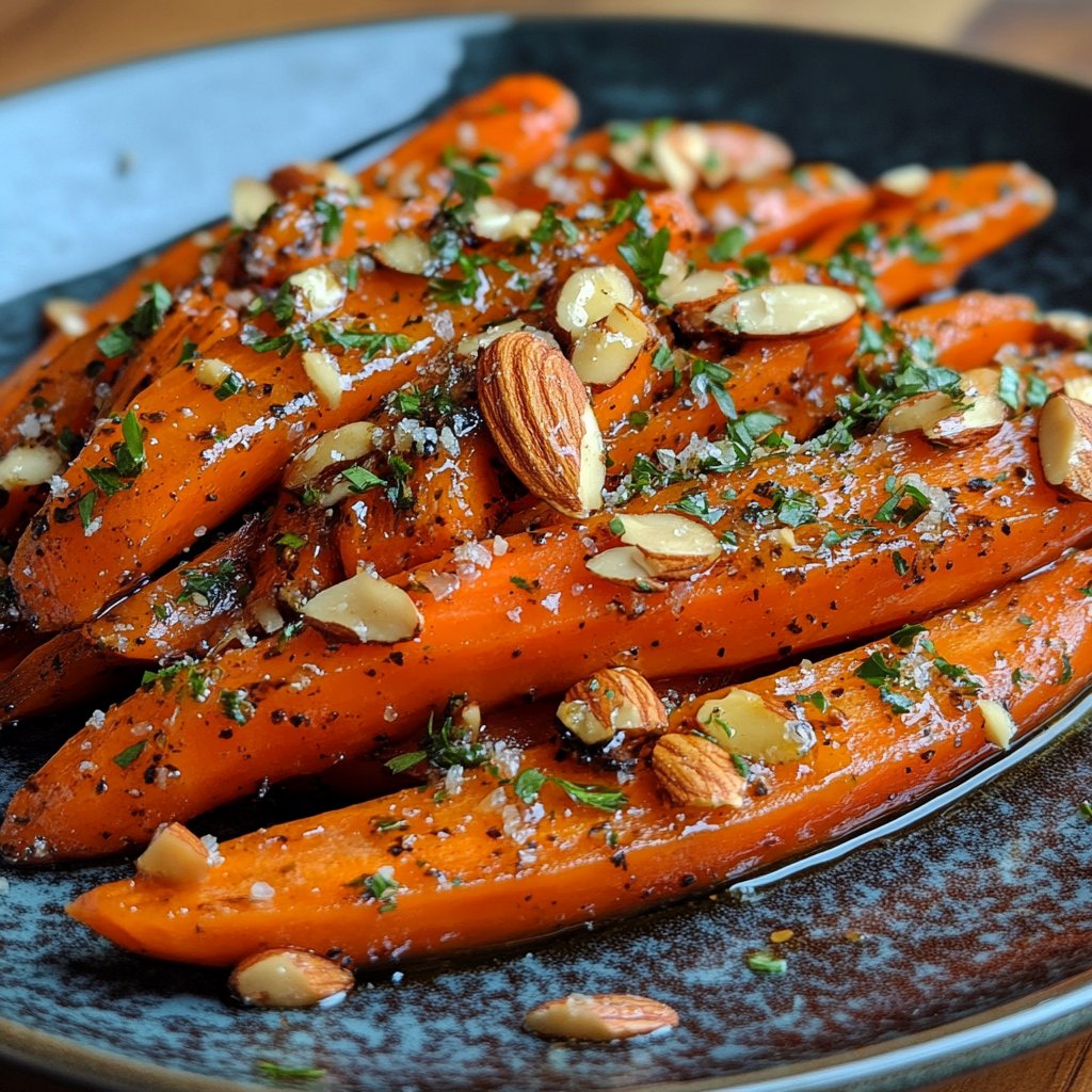 Honey-Glazed Carrots with Almonds