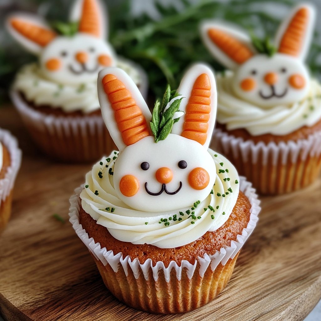 Easter Bunny Carrot Cupcakes
