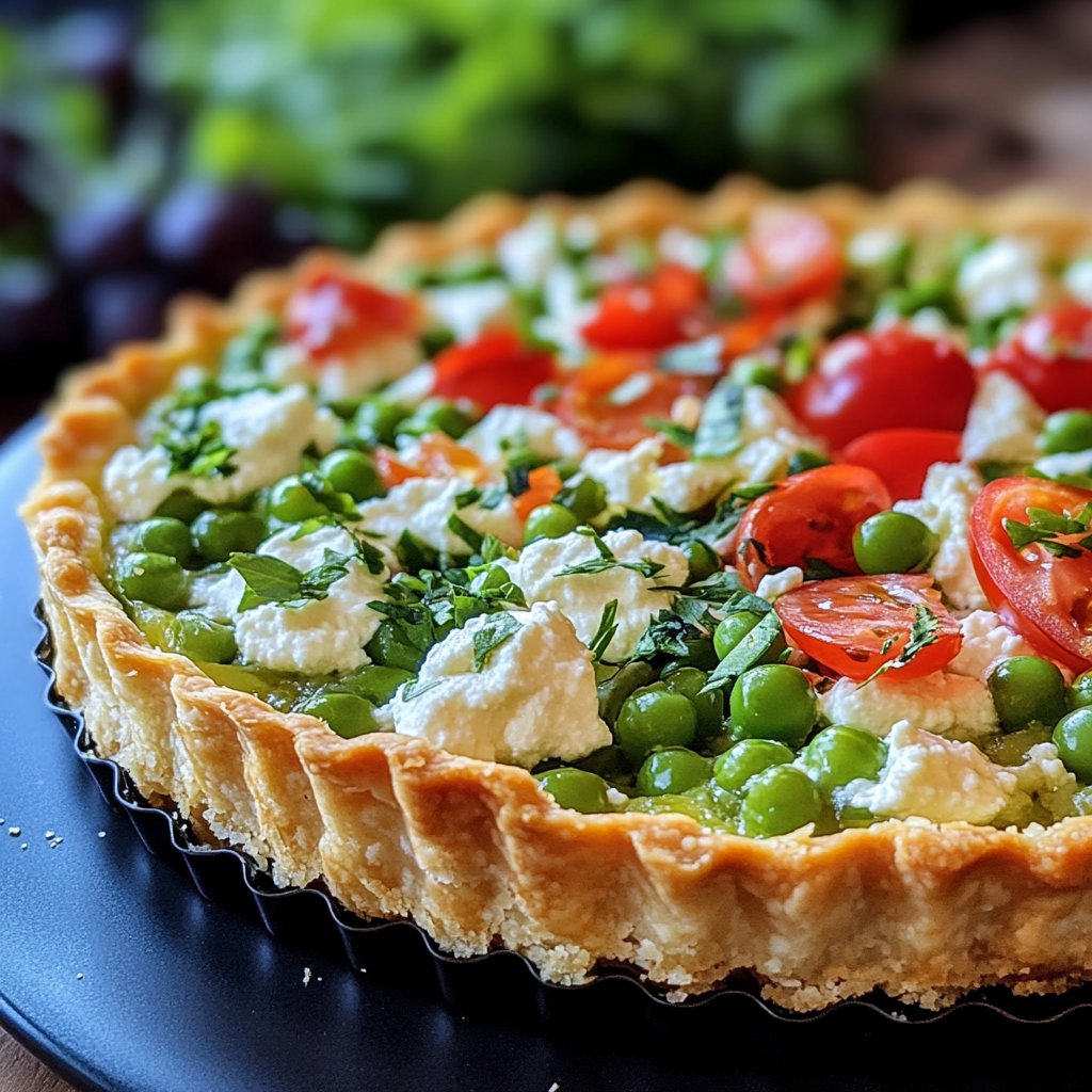 Spring Pea and Ricotta Tart
