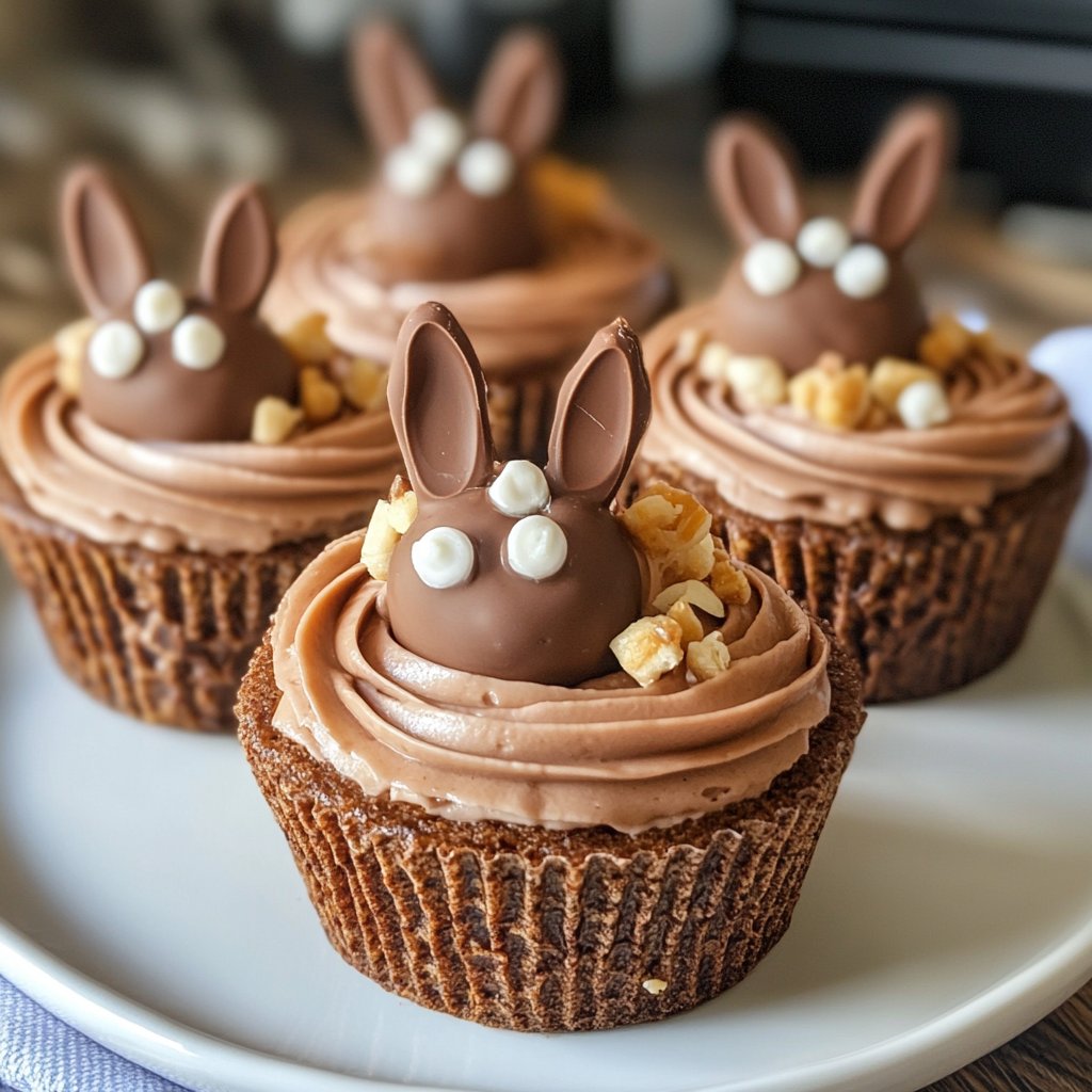 Chocolate Bunny Mousse Cups