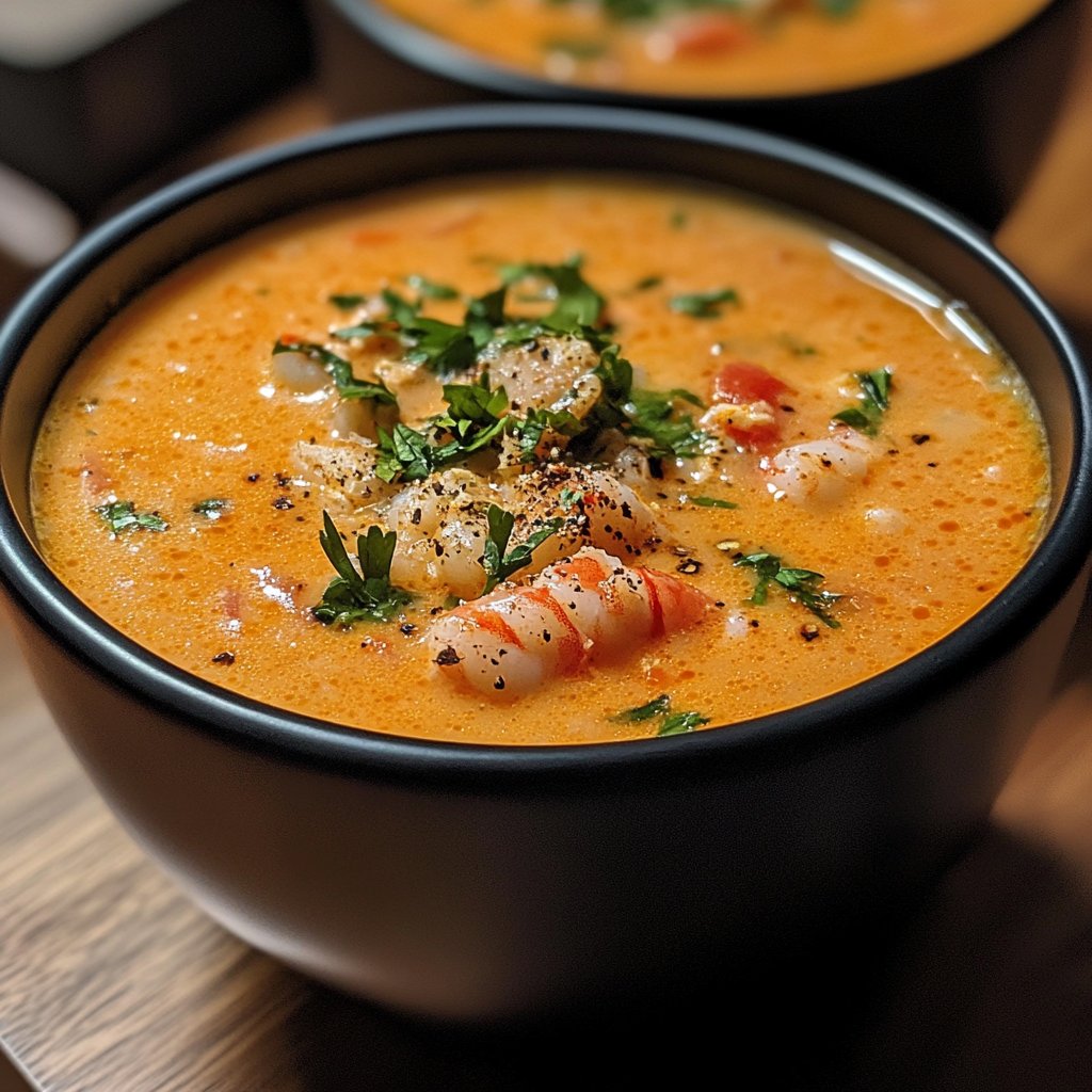 Crab and Shrimp Seafood Bisque Recipe Delight
