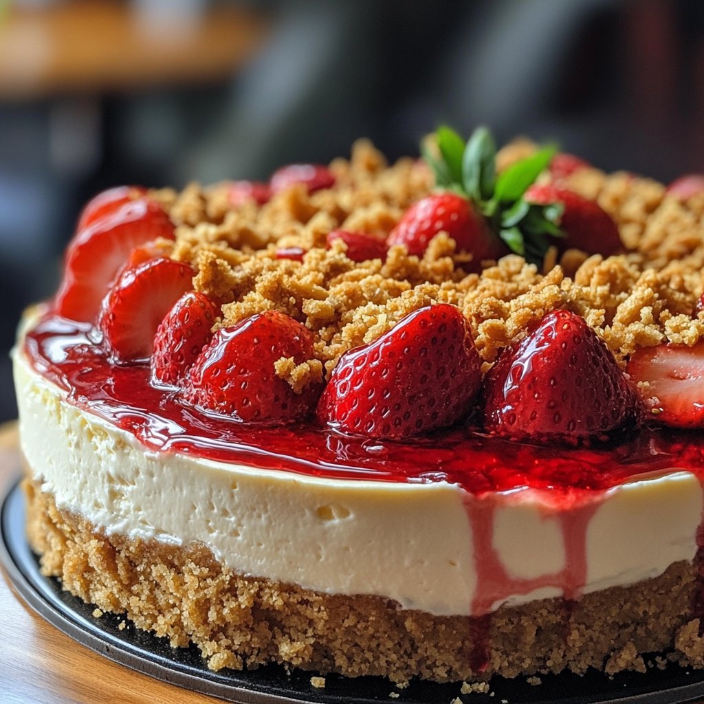 Strawberry Crunch Cheesecake Recipe