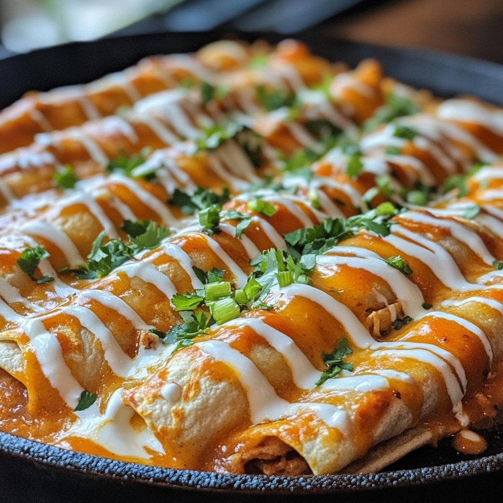 Buffalo Chicken Enchiladas