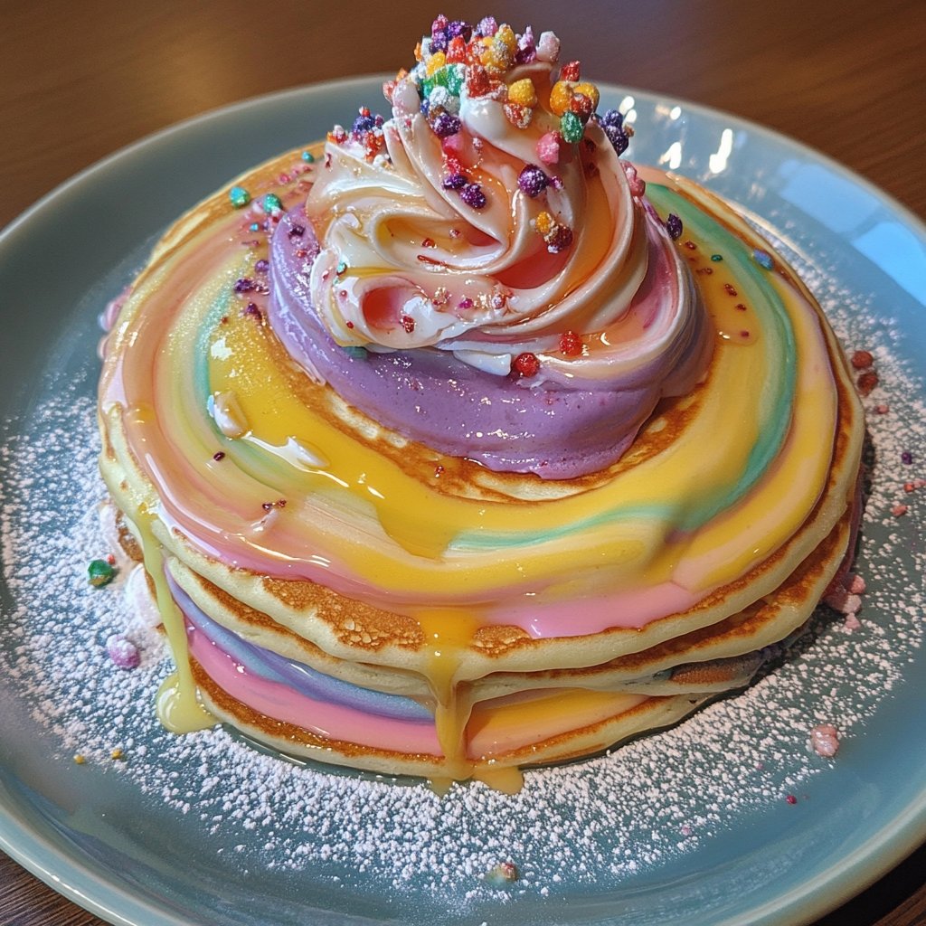 Pastel Swirl Pancakes
