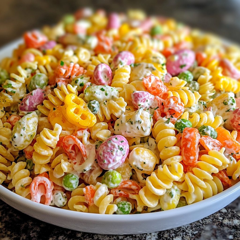 Rainbow Easter Pasta Salad