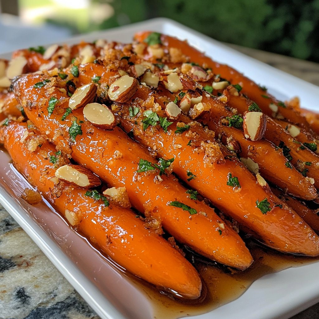 Honey-Glazed Carrots with Almonds