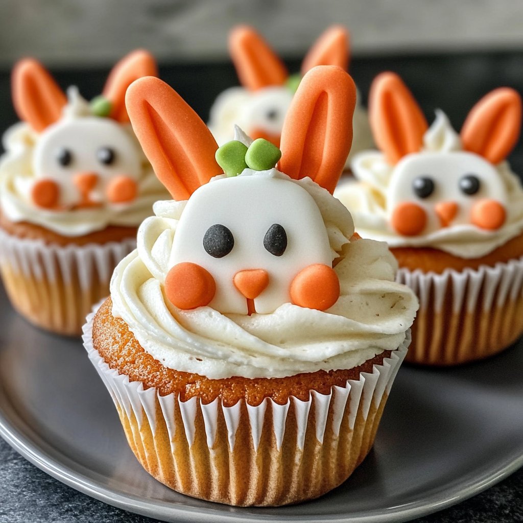 Easter Bunny Carrot Cupcakes