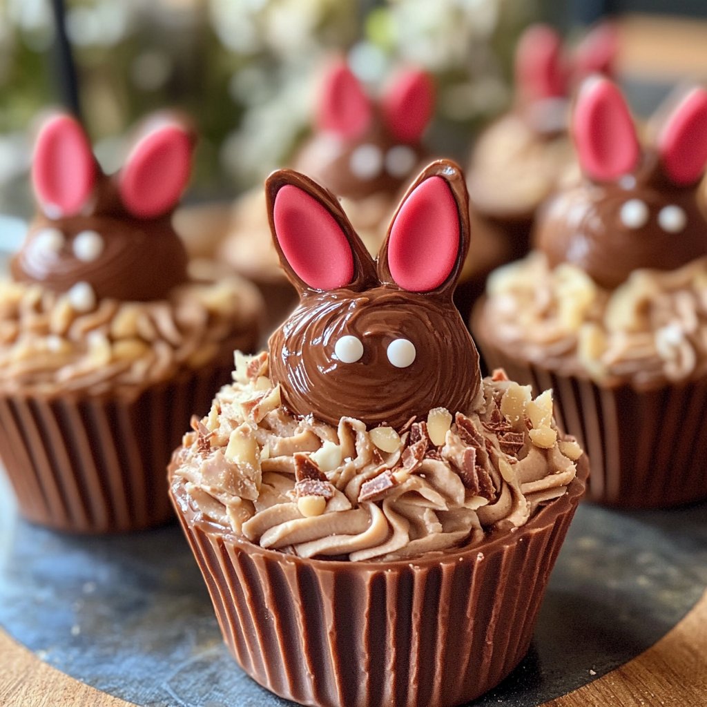 Chocolate Bunny Mousse Cups