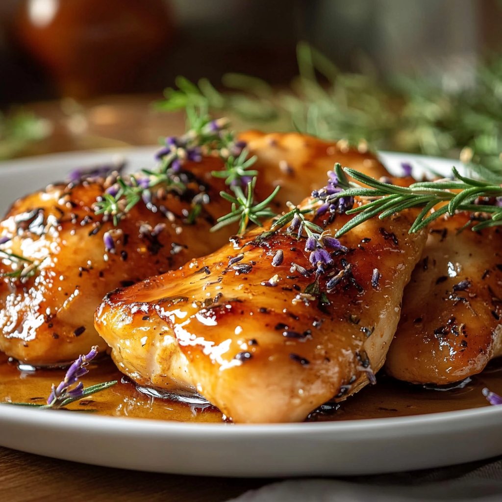 Lavender Honey Glazed Chicken