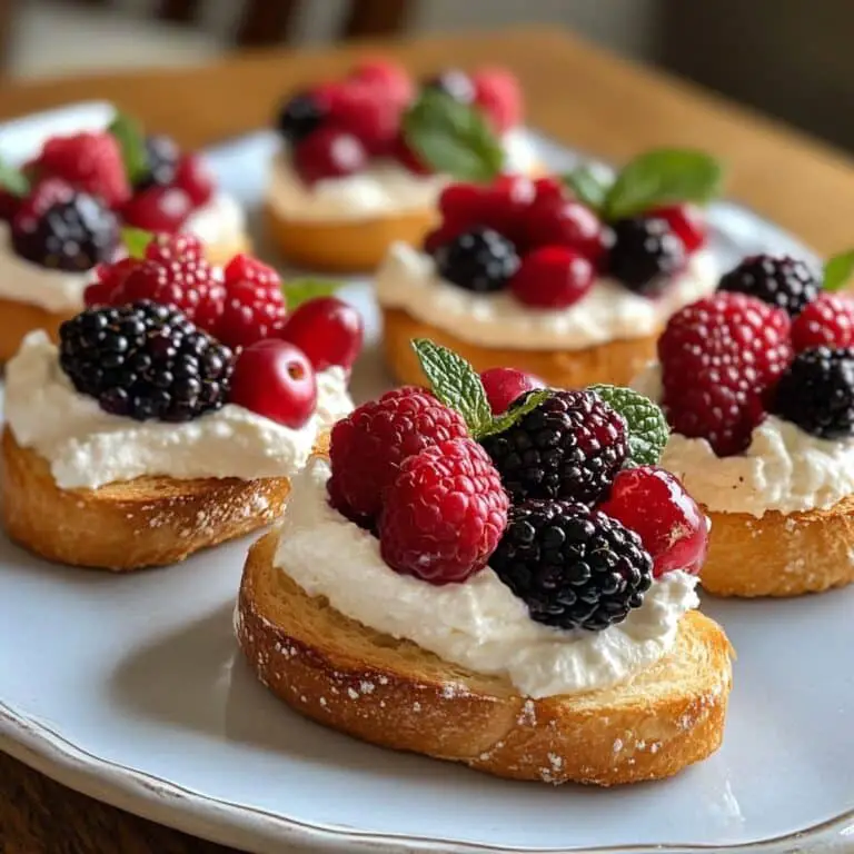 Whipped Ricotta and Berry Crostini